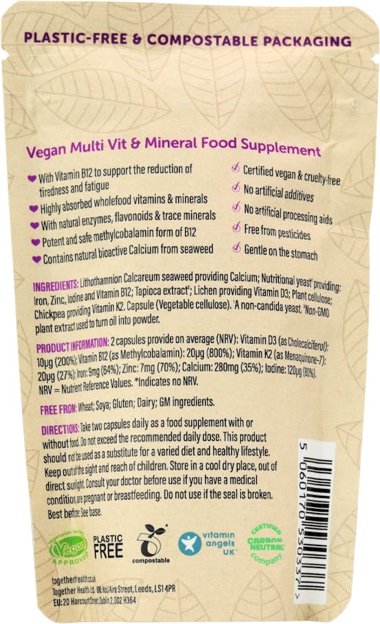 Together Health Vegan Multi Wholefood Multivitamin 60 Capsules - 2