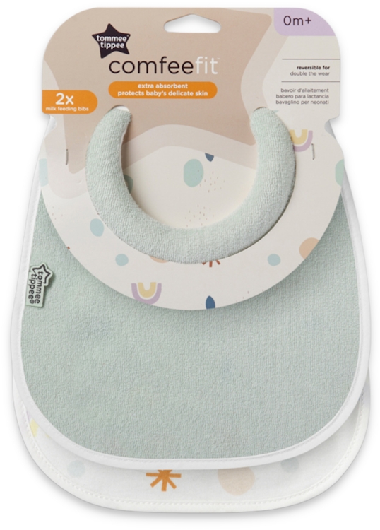 Tommee Tippee Closer to Nature Milk Feeding Bibs 2 Pack