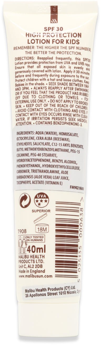 Tropic by Malibu SPF30 Kids Lotion 40ml - 2