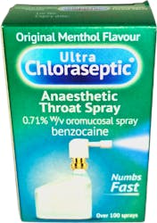 Ultra Chloraseptic Anaesthetic Throat Spray Original Menthol Flavour 15ml