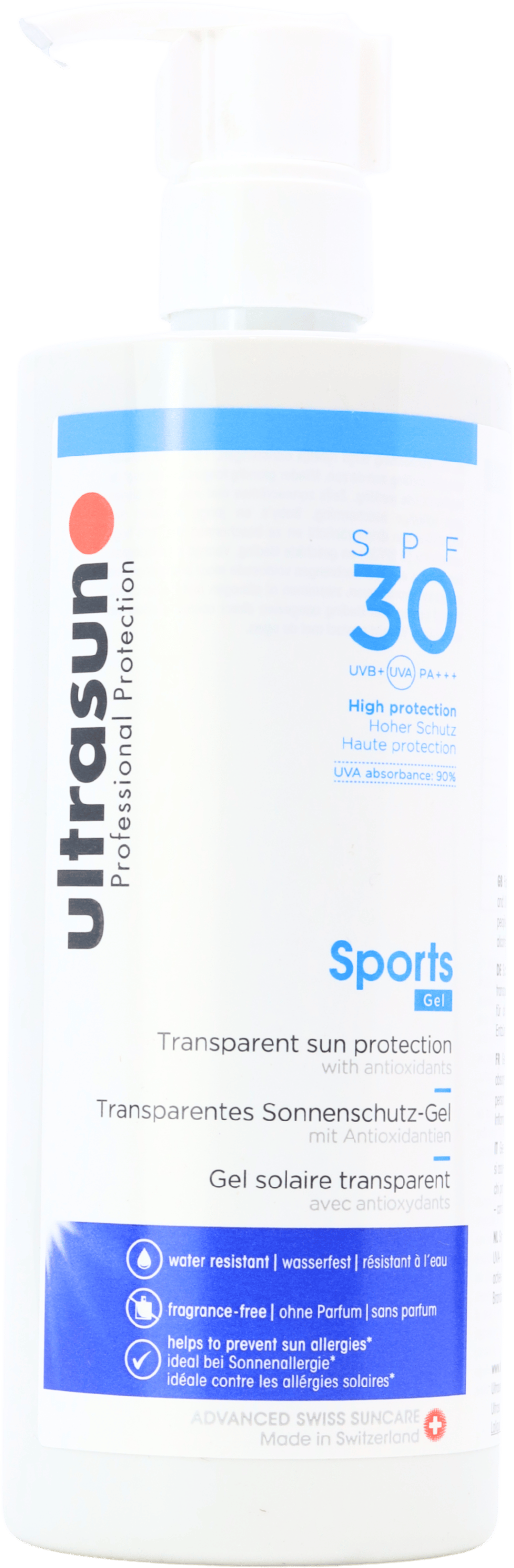 Ultrasun Sports Gel SPF30 400ml