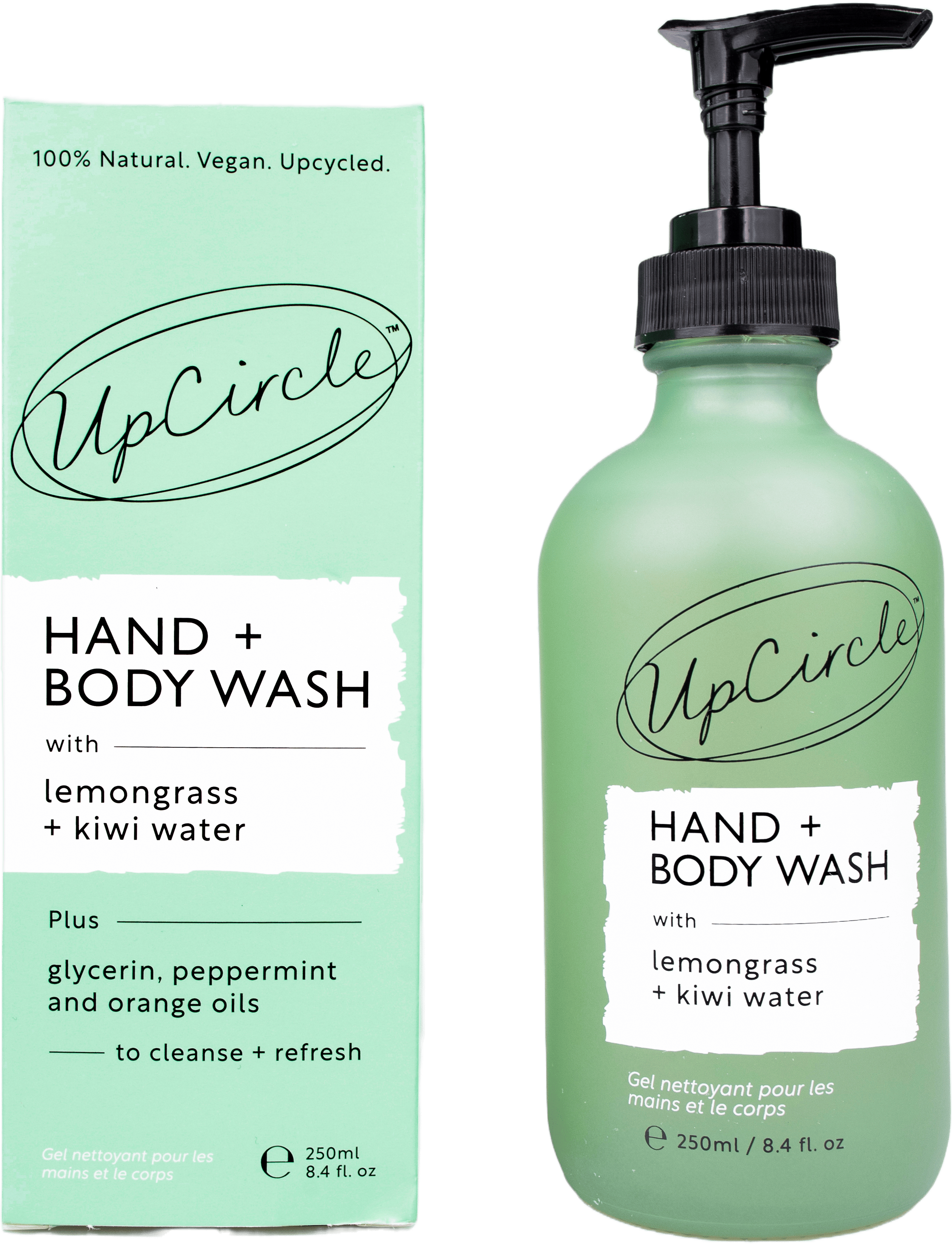 UpCircle Hand + Body Wash with Kiwi Water 250ml
