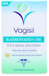 Vagisil Bladder Weakness Care 2in1 Wipes 12 pack