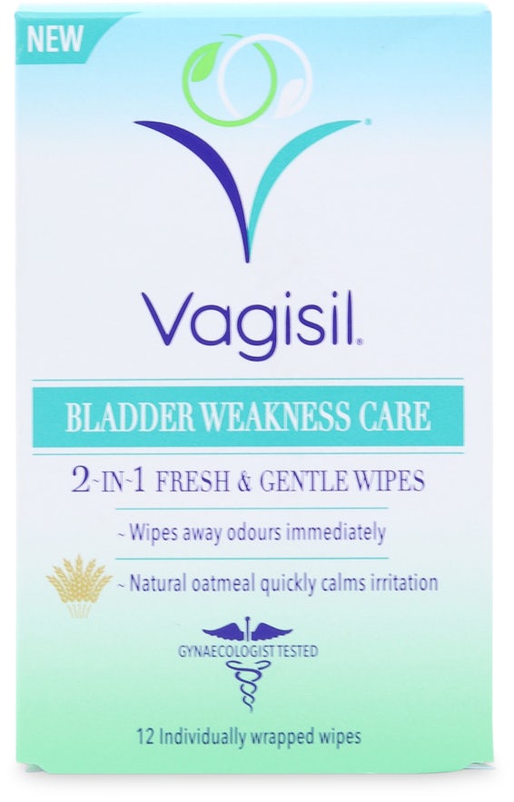 Vagisil Bladder Weakness Care 2in1 Wipes 12 Pack