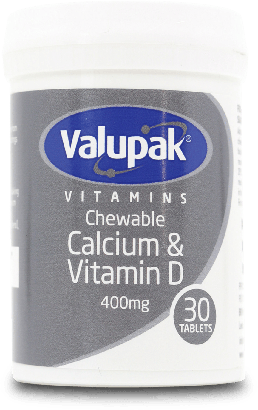 Valupak Calcium & Vitamin D 400mg 30 Tablets