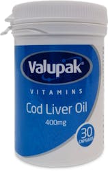 Valupak Cod Liver Oil 400mg 30 Capsules