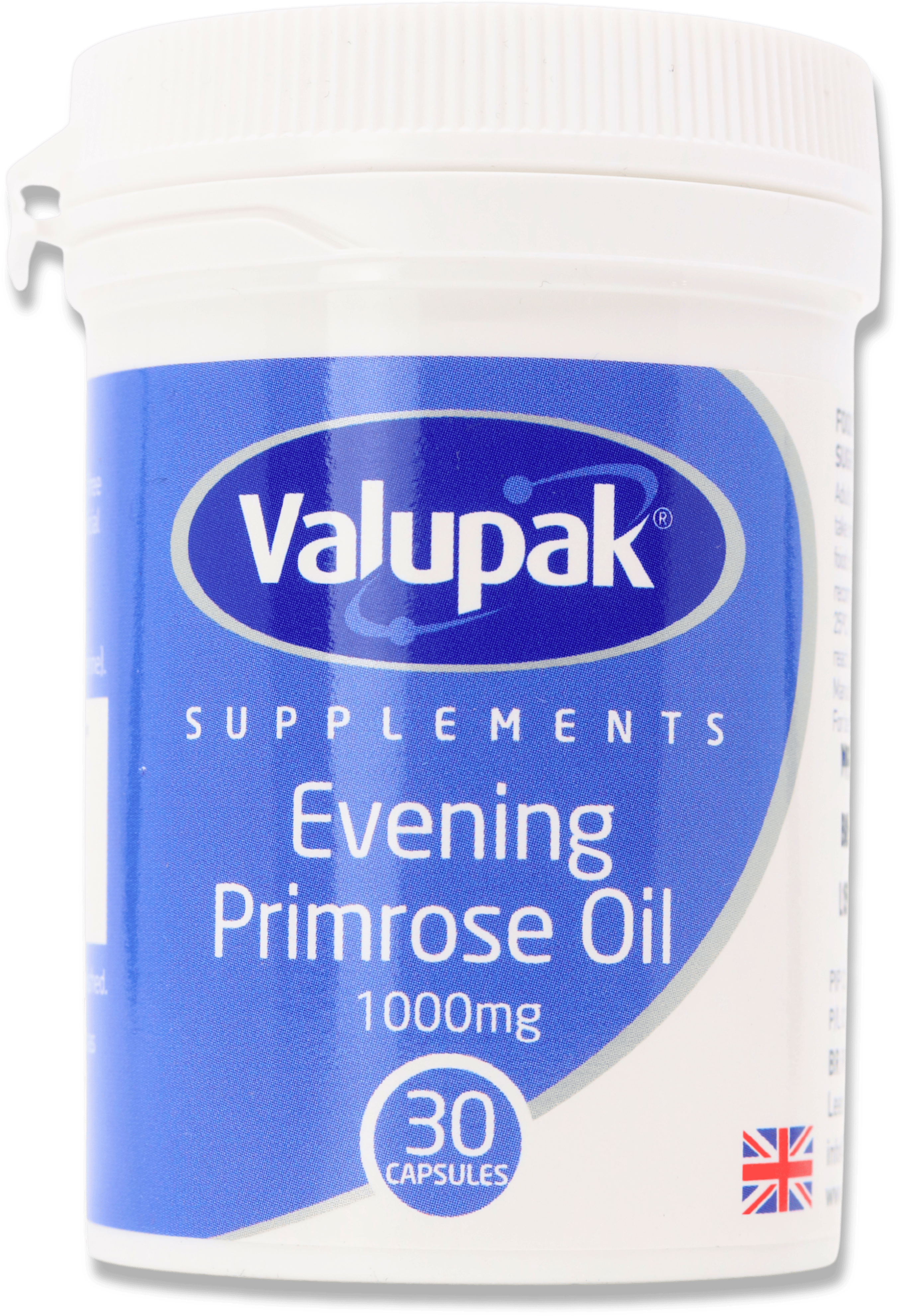 Valupak Evening Primrose Oil 1000mg 30 Capsules