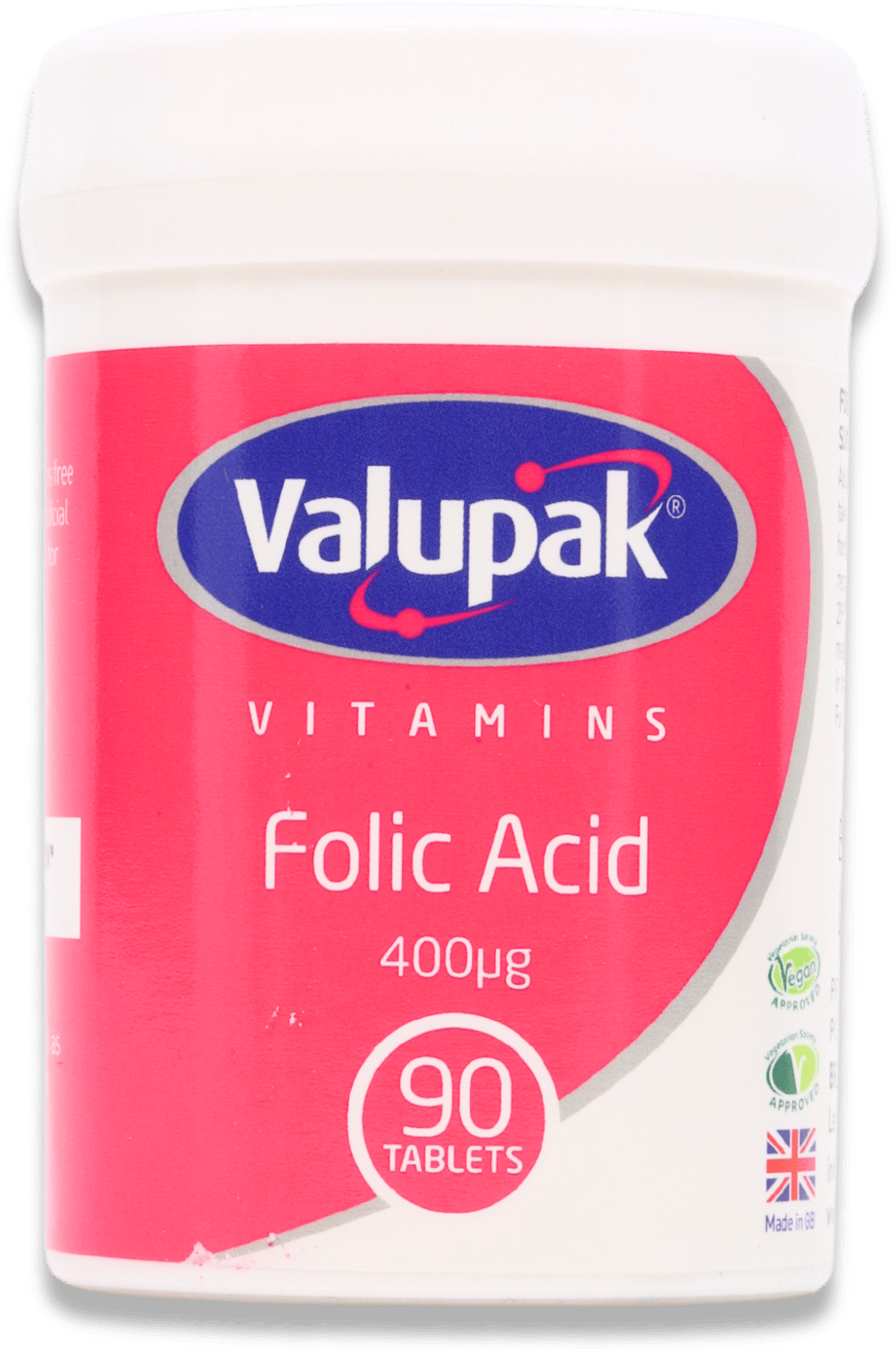 Valupak Folic Acid 400µg 90 Tablets