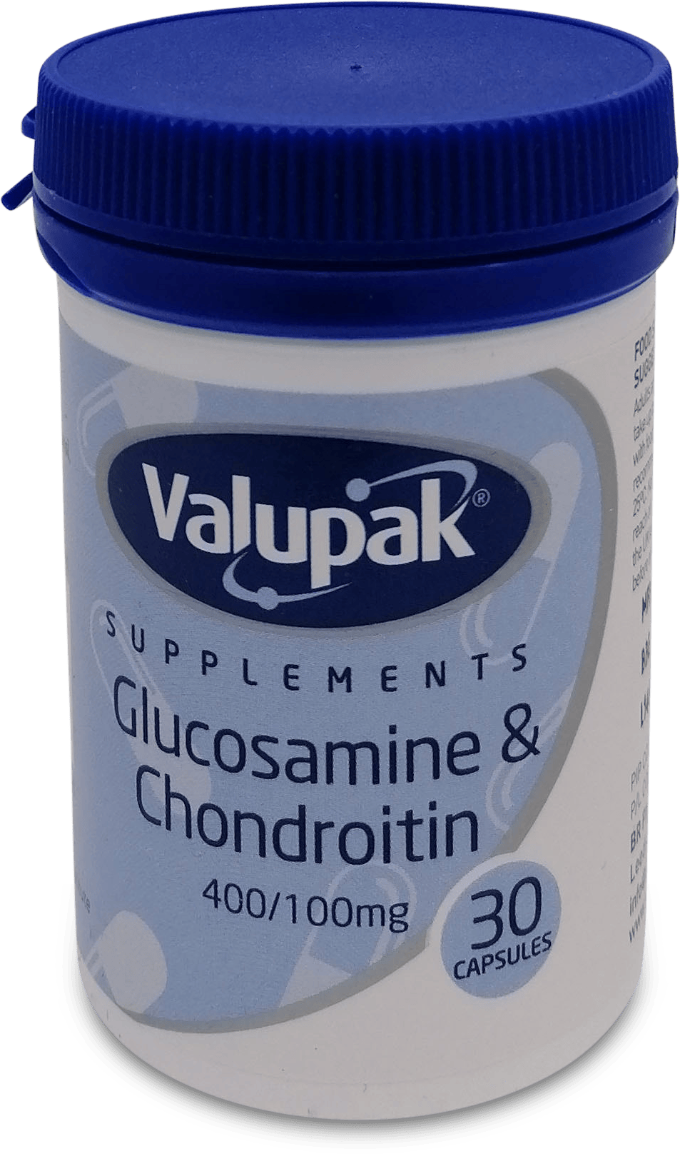 Valupak Glucosamine & Chondroitin 400/100mg 30 Capsules