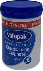 Valupak Glucosamine Sulphate 500mg Tablets 90 Pack