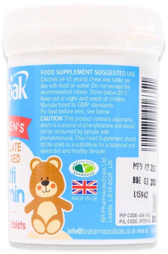 Valupak Children's Multi Vitamin Chocolate Chewable Tablets 30 Pack - 2