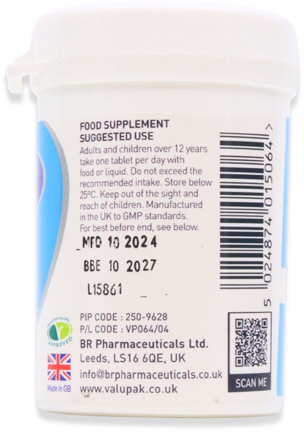 Valupak Vitamin B6 10mg Tablets 60 Tabs - 2