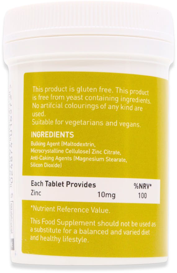 Valupak Zinc 10mg 60 Tablets - 3