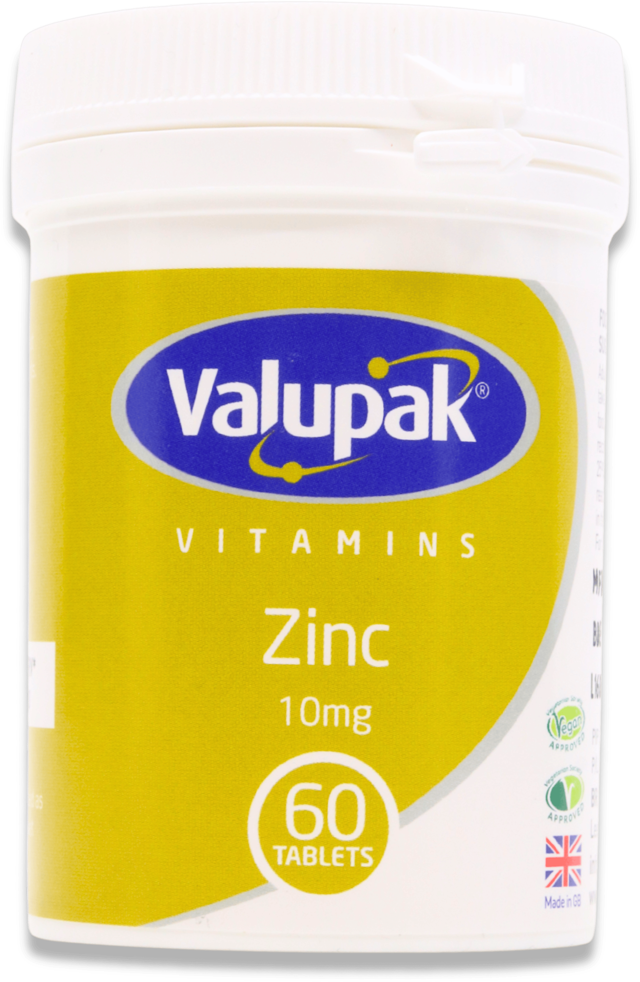 Valupak Zinc 10mg 60 Tablets