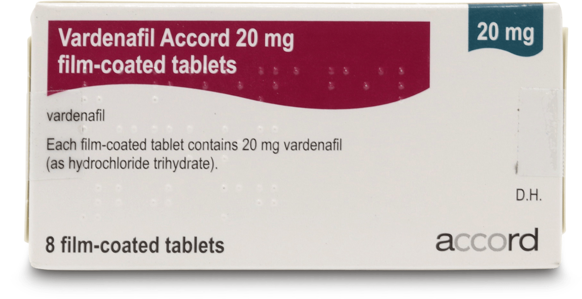 Vardenafil Accord 20mg 8 Tablets
