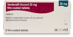 Vardenafil Accord 20mg (PGD) 8 Tablets