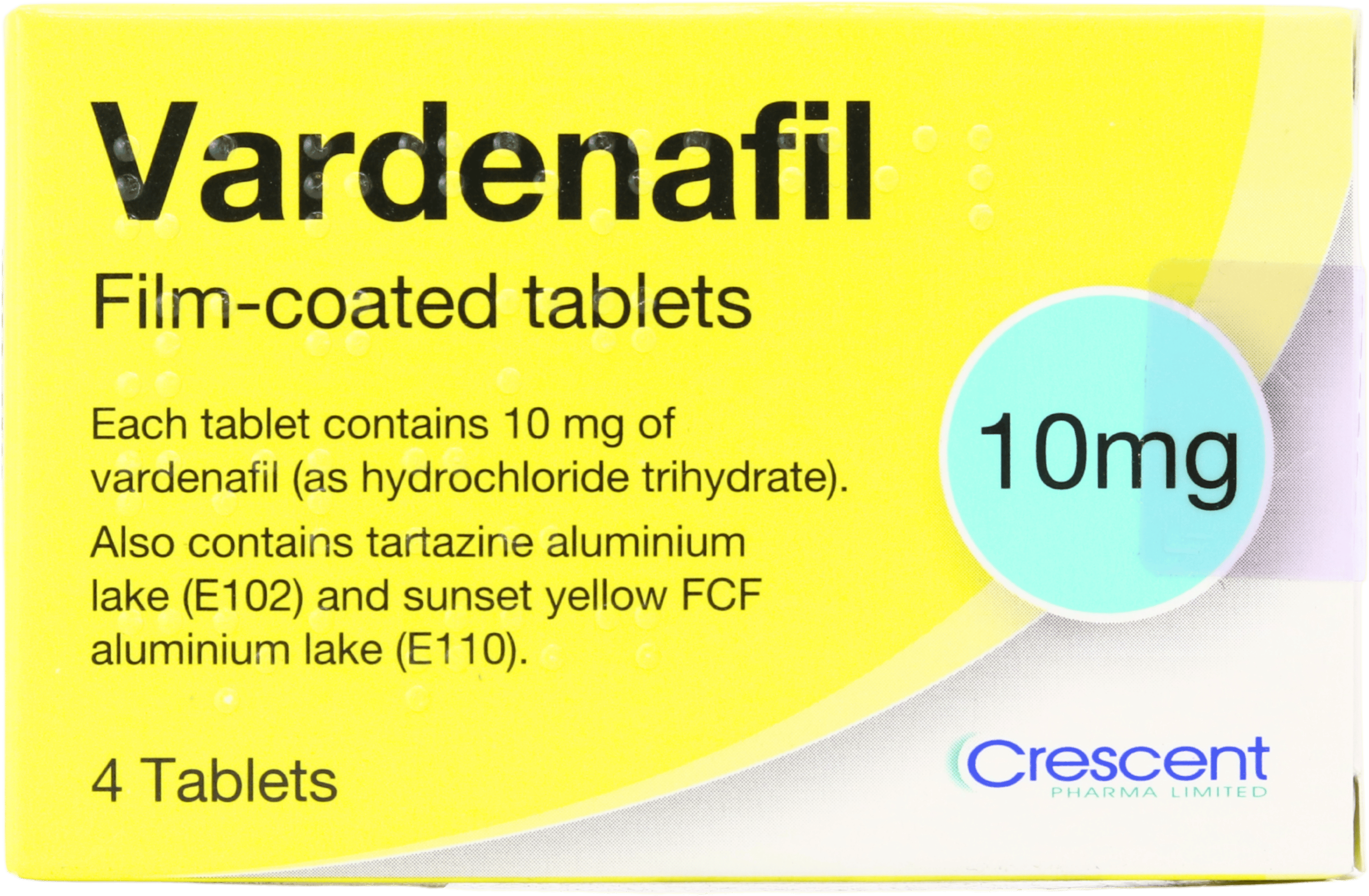 Vardenafil Crescent 10mg 4 Tablets