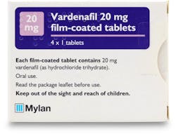 Vardenafil Mylan 20mg (PGD) 4 Tablets