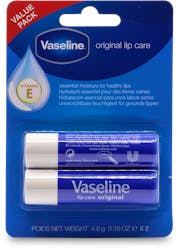 Vaseline Original Lip Care 2 x 4.8g