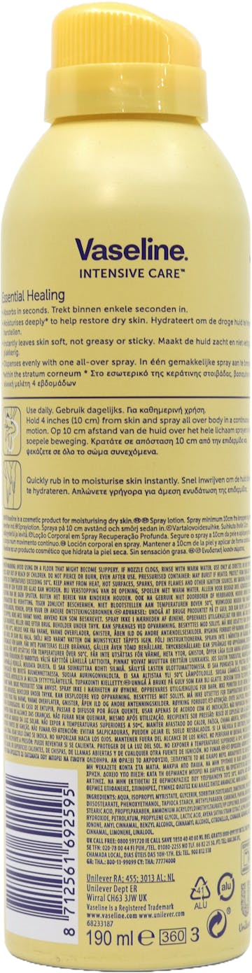 Vaseline Spray Moisturiser Essential Healing 190ml - 2