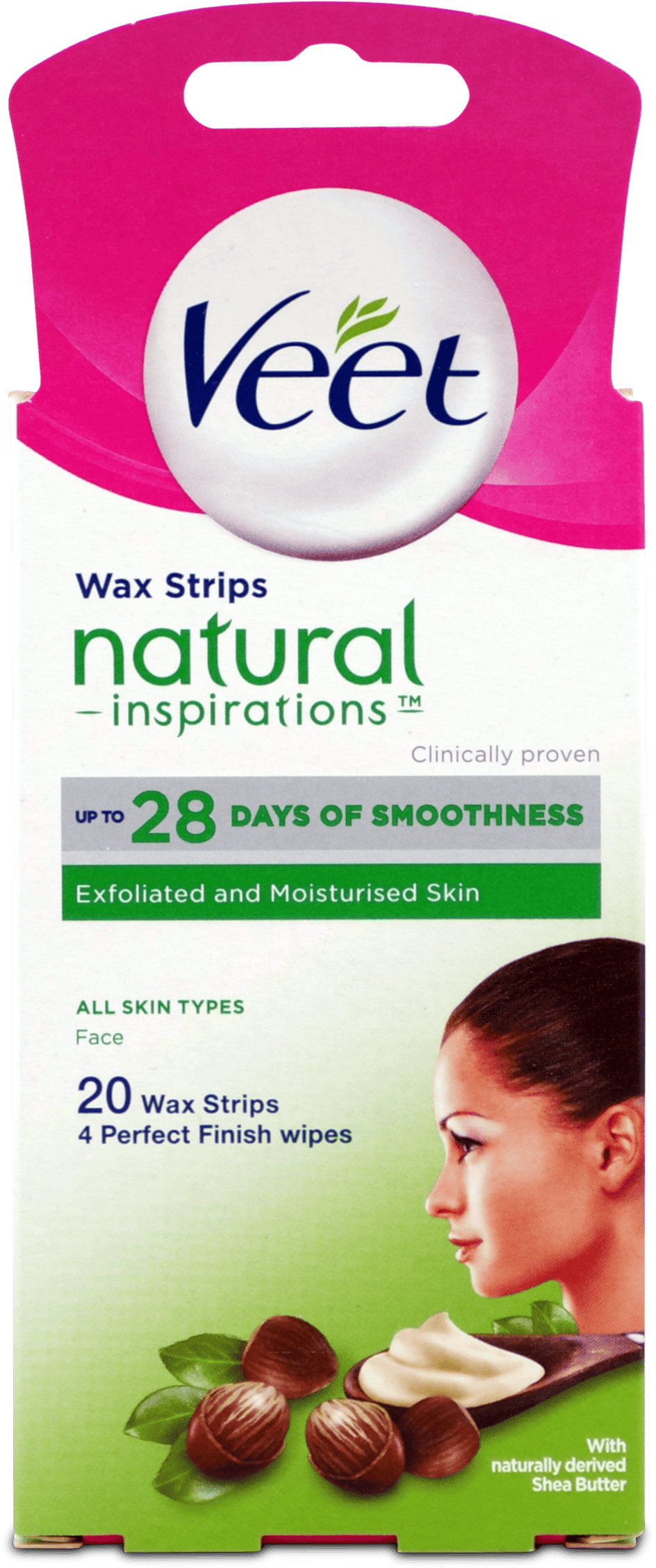 Veet Natural Inspirations Face Precision Wax Strips 20 Pack