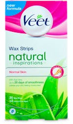 Veet Natural Wax Strips for Normal Skin 20 Pack