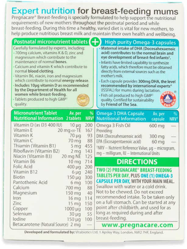 Vitabiotics Pregnacare Breast-Feeding Dual Pack 84 Tablets/Capsules - 3