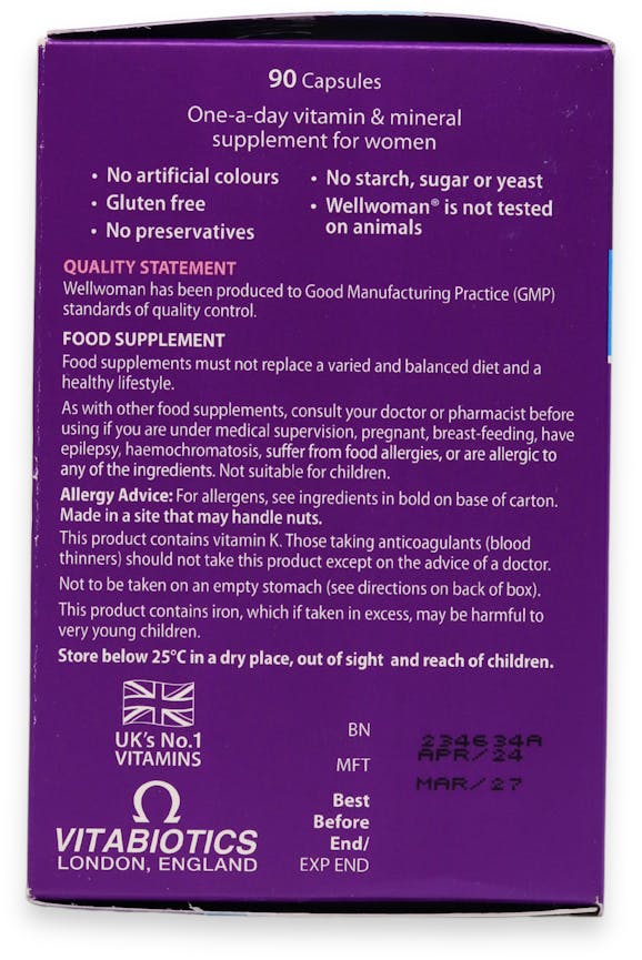 Vitabiotics Wellwoman Original 90 Capsules - 2