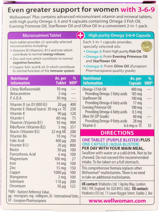 Vitabiotics Wellwoman Plus 56 Capsules - 2