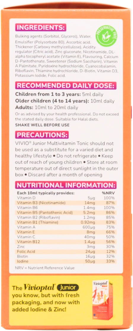 Vivio Junior Multivitamin Tonic 250ml - 3