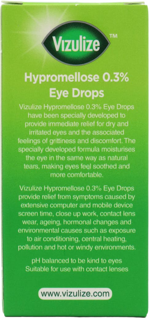 Vizulize Hypromellose 0.3% Eye Drops 10ml - 2