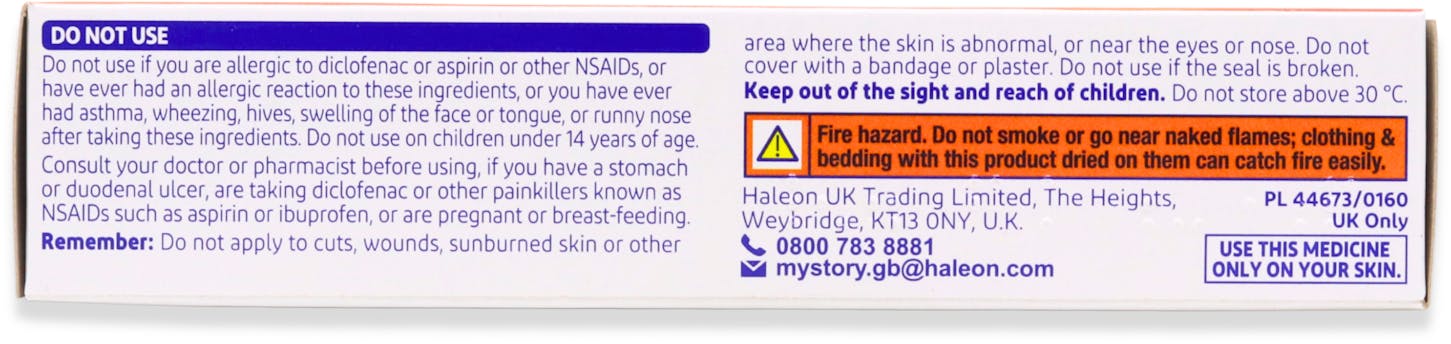 Voltarol Joint & Back Pain Relief 2.32% Gel 50g - 2