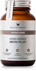 Wild Nutrition Food-Grown Iron Plus 30 Capsules