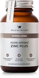 Wild Nutrition Food-Grown Zinc Plus 30 Capsules