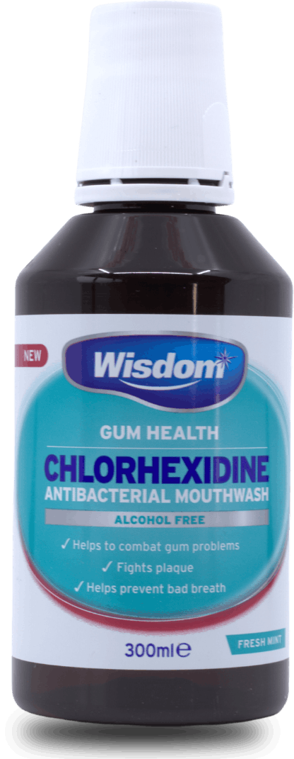 Wisdom Chlorhexidine Alcohol Free Antibacterial Mouthwash Mint 300ml ...