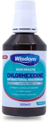 Wisdom Chlorhexidine Alcohol Free Antibacterial mouthwash Mint 300ml