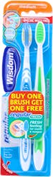 Wisdom Toothbrush  Regular Fresh Med 2 pack