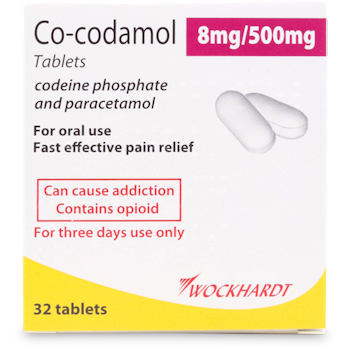 Wockhardt Co-Codamol 8/500mg 32 Caplets | medino