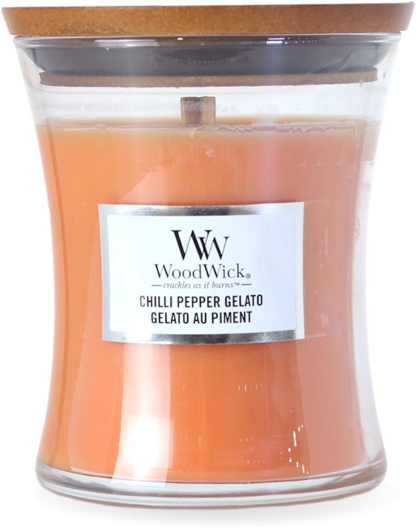 WoodWick - Chilli Pepper Gelato Medium Hourglass Candle Damaged