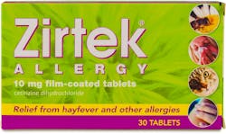 Zirtek Allergy Relief 30 Tablets