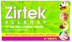 Zirtek Allergy Relief 21 Tablets